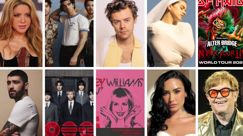 O Brasil será palco de alguns dos shows internacionais mais aguardados do ano - Fotos: reproduções