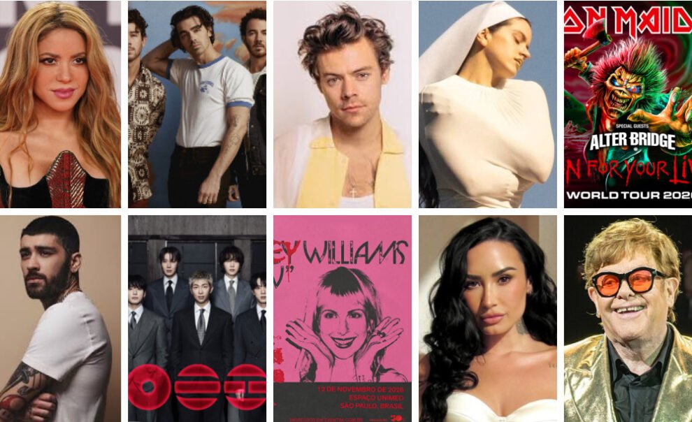 O Brasil será palco de alguns dos shows internacionais mais aguardados do ano - Fotos: reproduções