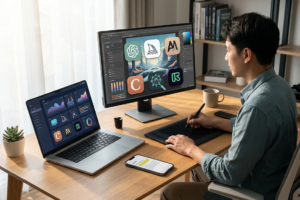 Descubra as melhores ferramenta de IA em 2026 - Foto: Imagem gerada por Nano Banana