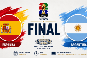 Espanha e Argentina disputam a final da Copa do Mundo 2026 neste domingo